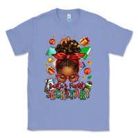 Colony Blue santa's favorite secretary afro messy bun Classic Tee - texasbilliewilder