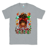 Heather Grey santa's favorite secretary afro messy bun Classic Tee - texasbilliewilder