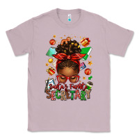Lilac santa's favorite secretary afro messy bun Classic Tee - texasbilliewilder