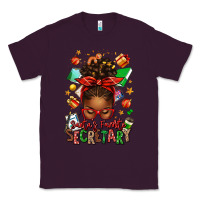 Plum santa's favorite secretary afro messy bun Classic Tee - texasbilliewilder