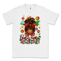 White santa's favorite secretary afro messy bun Classic Tee - texasbilliewilder