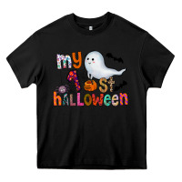 Black My 1st Halloween Heavy Core Tee - CowhideDigitalArt