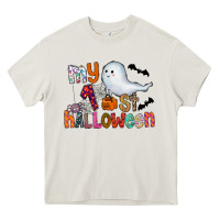 Cream My 1st Halloween Heavy Core Tee - CowhideDigitalArt