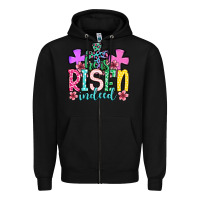 Black Easter Day He is risen indeed Zipper Hoodie - OliviaCreatesArt