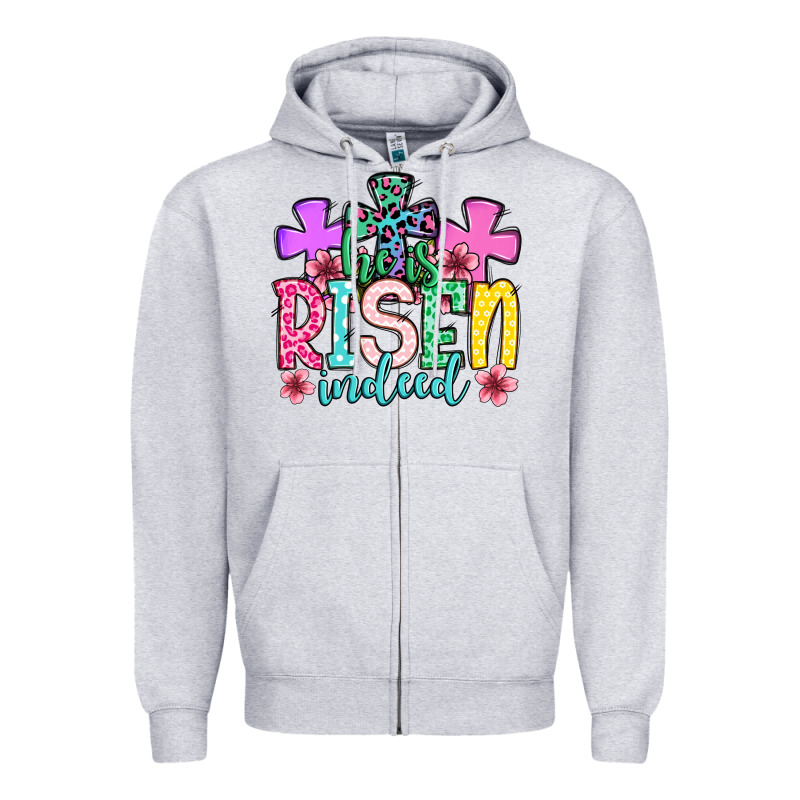 Easter Day He Is Risen Indeed Zipper Hoodie by OliviaCreatesArt | Teevron