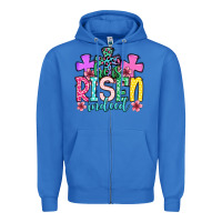 True Royal Easter Day He is risen indeed Zipper Hoodie - OliviaCreatesArt