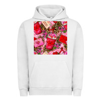 Pigment Lunar Rock valentines day coffee cups and love letter with xoxo and leopard seaml Urban Hoodie - BundleAndBundleShop