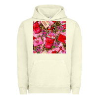 Pigment Pistachio valentines day coffee cups and love letter with xoxo and leopard seaml Urban Hoodie - BundleAndBundleShop