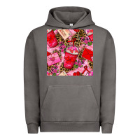 Pigment Tornado valentines day coffee cups and love letter with xoxo and leopard seaml Urban Hoodie - BundleAndBundleShop