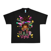 Black hair stylist afro messy bun Urban Heavy Tee - texasbilliewilder