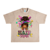 French Oak hair stylist afro messy bun Urban Heavy Tee - texasbilliewilder