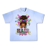 Grape Ice hair stylist afro messy bun Urban Heavy Tee - texasbilliewilder