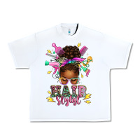 White hair stylist afro messy bun Urban Heavy Tee - texasbilliewilder