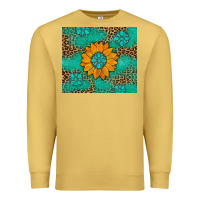 Antique Gold Sunflower Gemstone Leopard Premium Sweatshirt - Artiststas
