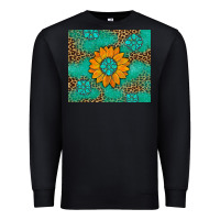 Black Sunflower Gemstone Leopard Premium Sweatshirt - Artiststas
