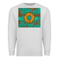 Dove Grey Sunflower Gemstone Leopard Premium Sweatshirt - Artiststas