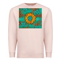 Pale Pink Sunflower Gemstone Leopard Premium Sweatshirt - Artiststas