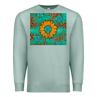 Seafoam Sunflower Gemstone Leopard Premium Sweatshirt - Artiststas