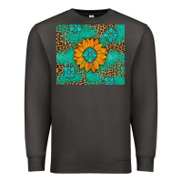 Smoke Sunflower Gemstone Leopard Premium Sweatshirt - Artiststas