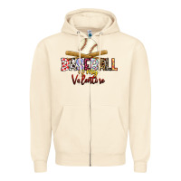 Sandshell baseball is my valentine Zipper Hoodie - RacoonDesign