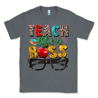 Charcoal Heather teach like a boss Classic Tee - Zillion Design Studio