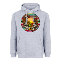 Heather Grey horseshoe circle Heavyweight Hoodie - JahusDesignShop