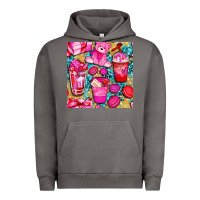 Pigment Tornado valentines day with love coffee cups  seamless pattern bbs Urban Hoodie - BundleAndBundleShop