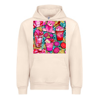 Sandshell valentines day with love coffee cups  seamless pattern bbs Urban Hoodie - BundleAndBundleShop