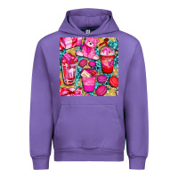Tulip valentines day with love coffee cups  seamless pattern bbs Urban Hoodie - BundleAndBundleShop