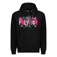 Black I am a previvor Premium Hoodie - NancyCooperArtShop
