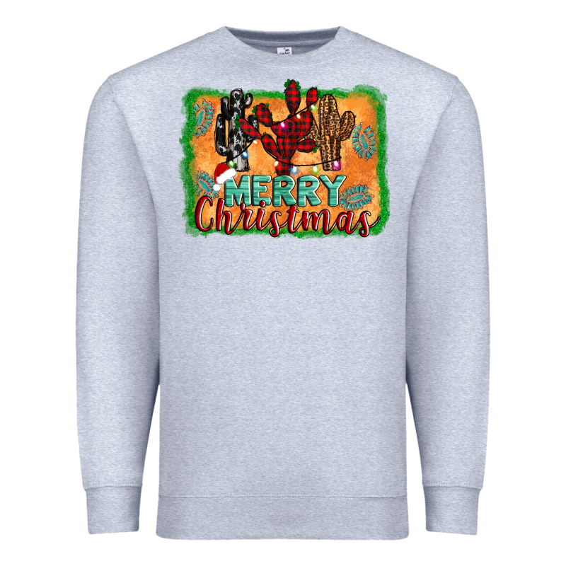 Merry Christmas Cactus Premium Sweatshirt by AdoDesignShop | Teevron