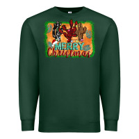 Sports Green merry christmas cactus Premium Sweatshirt - AdoDesignShop