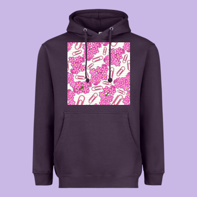 Floral School Seamless Pattern Heavyweight Hoodie Designed By Bundleandbundleshop