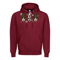 Burgundy soccer gnome Zipper Hoodie - HRA Design Shop