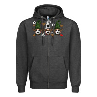 Charcoal Heather soccer gnome Zipper Hoodie - HRA Design Shop