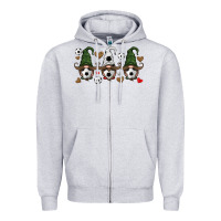 Heather Grey soccer gnome Zipper Hoodie - HRA Design Shop