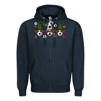 Navy soccer gnome Zipper Hoodie - HRA Design Shop