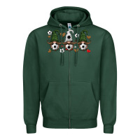 Sports Green soccer gnome Zipper Hoodie - HRA Design Shop