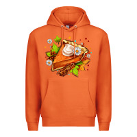 Carrot pumpkin pie with daisies and cinnamon Premium Hoodie - AdoDesignShop