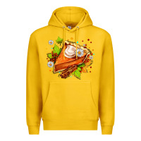 Lemon pumpkin pie with daisies and cinnamon Premium Hoodie - AdoDesignShop