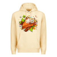 Pina Colada pumpkin pie with daisies and cinnamon Premium Hoodie - AdoDesignShop