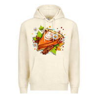 Sandshell pumpkin pie with daisies and cinnamon Premium Hoodie - AdoDesignShop