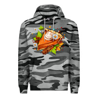 Slate Camo pumpkin pie with daisies and cinnamon Premium Hoodie - AdoDesignShop