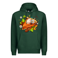 Sports Green pumpkin pie with daisies and cinnamon Premium Hoodie - AdoDesignShop