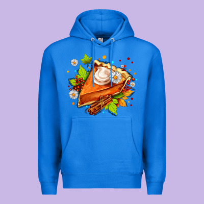 Pumpkin Pie With Daisies And Cinnamon Premium Hoodie Designed By Adodesignshop