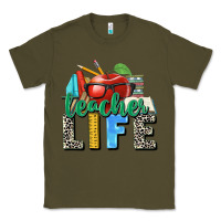 Army Green teacher life Classic Tee - Zillion Design Studio