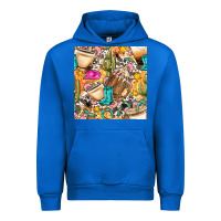 Cobalt western cowgirl coffee cup with cowhide seamless pattern bbs Urban Hoodie - BundleAndBundleShop