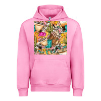 Fuchsia Pink western cowgirl coffee cup with cowhide seamless pattern bbs Urban Hoodie - BundleAndBundleShop