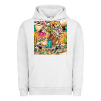 Pigment Lunar Rock western cowgirl coffee cup with cowhide seamless pattern bbs Urban Hoodie - BundleAndBundleShop
