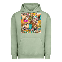 Pigment Oil Green western cowgirl coffee cup with cowhide seamless pattern bbs Urban Hoodie - BundleAndBundleShop